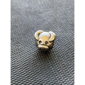 Retired Pandora ALE 925 Sterling Silver pig head bead charm